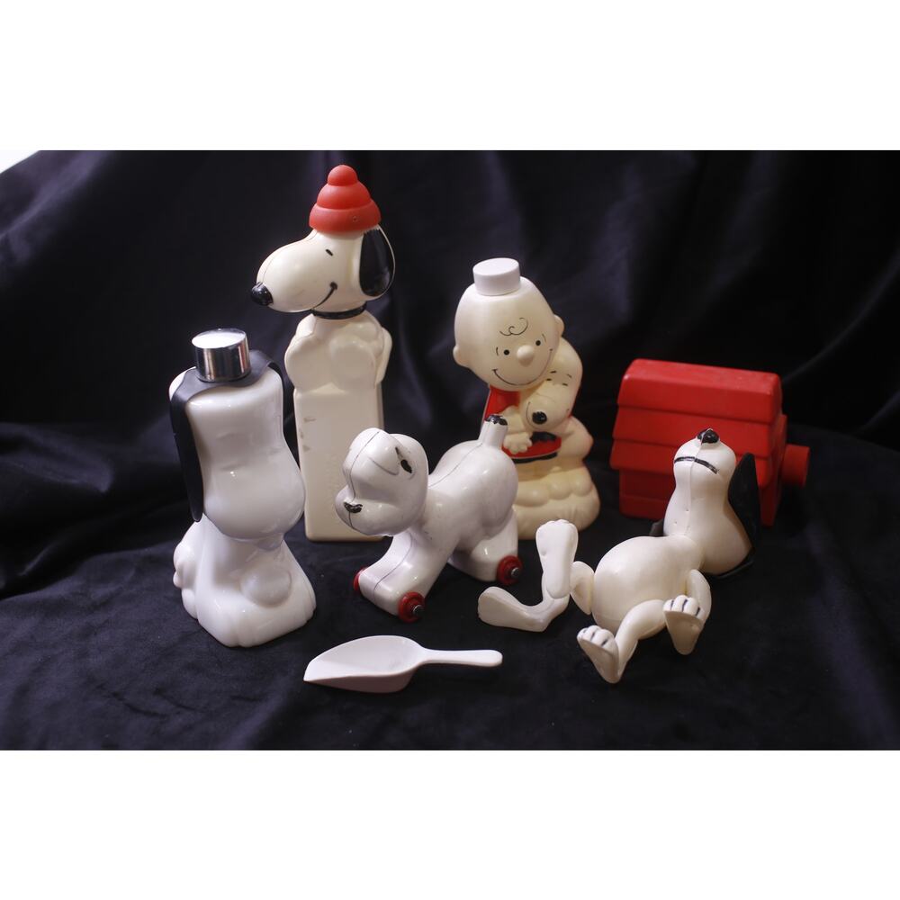 Peanuts Snoopy Figurines, Cologne Bottle, Shampoo Soakie, FLAW, ~ 250724-WH 1326